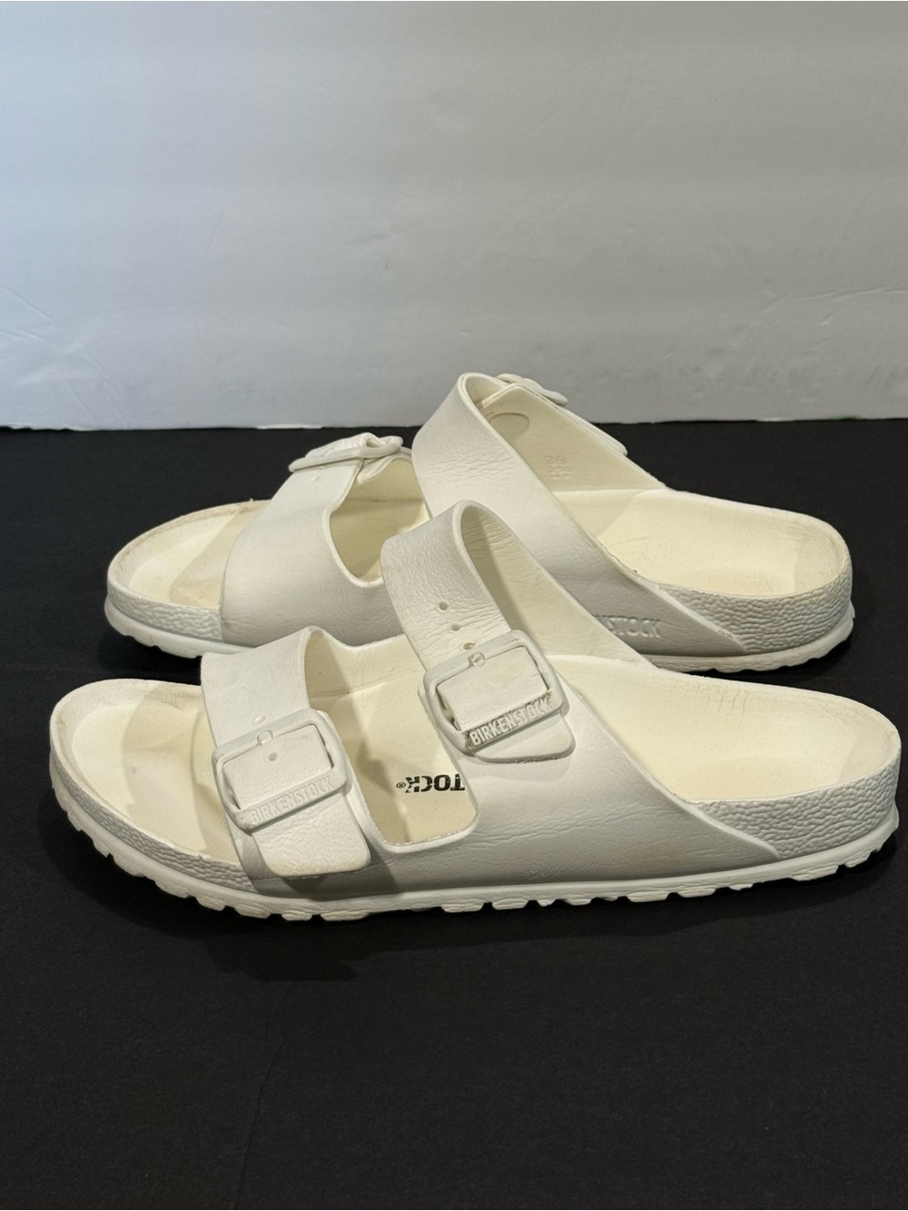 Birkenstock rubber slide sandals, Sz 8